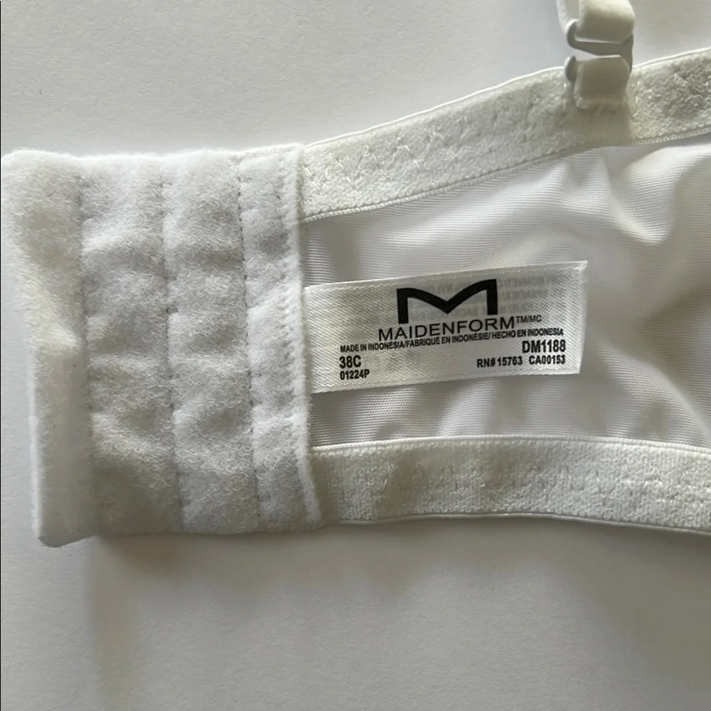 Maidenform White Lace Bra with Floral‎ Detailing